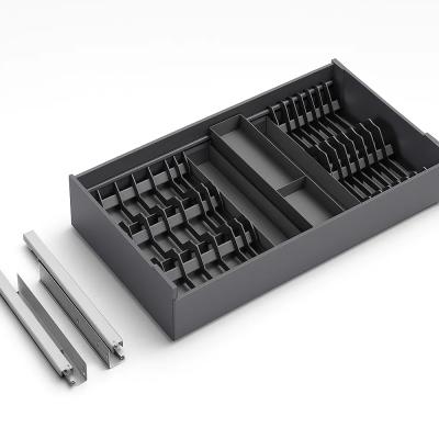 Выдвижной алюминевый ящик для хранения посуды Nuomi Encanto series, 800мм, Серый(3)