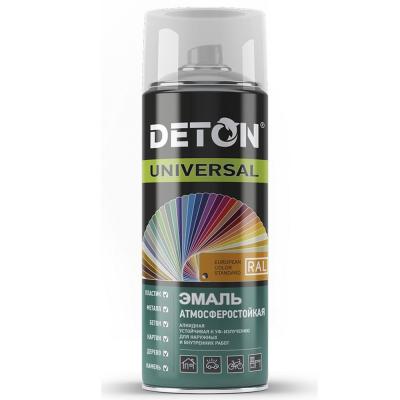 DETON Эмаль аэрозольная 520мл алкид.Серая  RAL7040