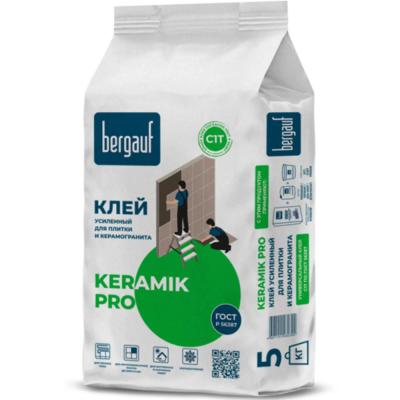 Клей усиленный для керамической плитки Bergauf Keramik PRO С1 5кг