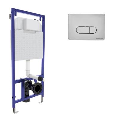 Система инсталляции BERGES NOVUM двухрежимная кнопка овальная D3 хром