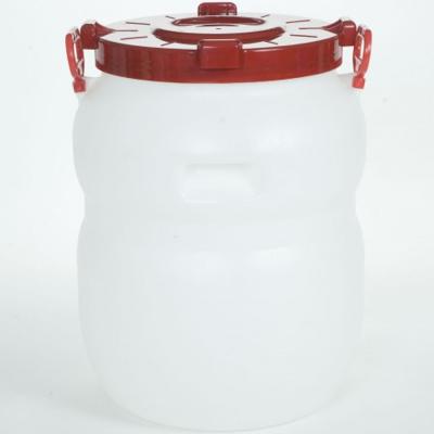 Бочка садовая пищевая 50л широкое горло, круглая, белая 43*43*50см 725143