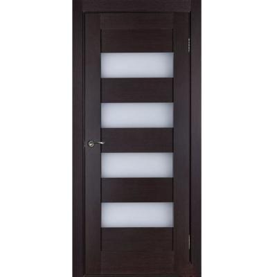 Дверь межкомнатная NIKI 56 ПВХ Орех Темный ширина 700 мм матовое стекло