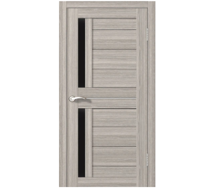 Дверь межкомнатная остекленная NP 1 пленка ПВХ цвет Венге ширина 600мм черное стекло