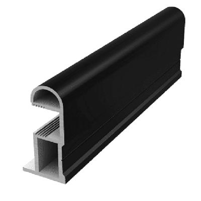 ПРЕМИАЛ ELEPHANT Вертик проф  ЧЕРНЫЙ глянец 5,4м полукруглый (SWAN)  (выводится)