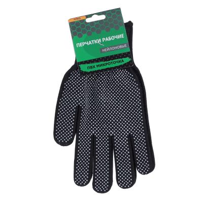 Перчатки Микроточка, полиэстер, ПВХ-точка, черные