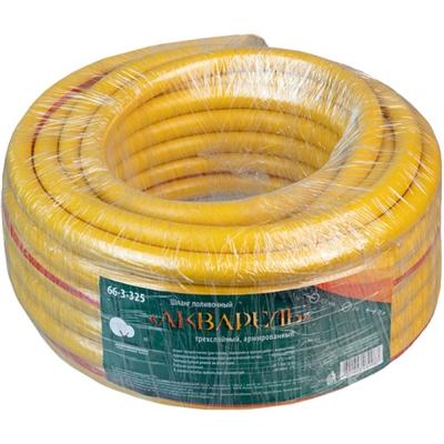 Шланг поливочный Акварель ПВХ армированный,желтый, 2,0мм D3/4, 25м