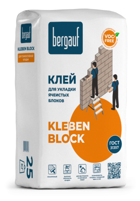 Клей для блоков Bergauf Kleben Block,зима 25кг