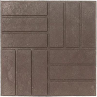 Плитка тротуарная полимерпесчаная 330*330*25 коричневая 12 кирпичей