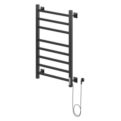 Полотенцесушитель электр. ЛЦ 80*40 8 перекл. ТРИУМФ ЧЕРНЫЙ (унив под,таймер,372 Вт)