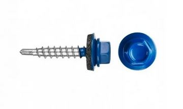 Саморез 4,8*35 шестигр. с рез.прокл. (ярко-синий)