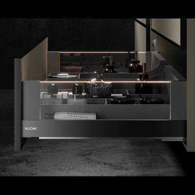 УЛЬТРАТОНКИЙ ЯЩИК SLIM, LED с подсветкой, Высота  148 мм, Длина 400мм, Цвет Серый