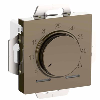 Термостат ATLASDESIGN электрон.теплого пола с датчиком, 10А, шампань