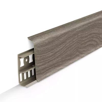 Плинтус напольный Деконика Орех серый 85мм 2,2м - 296