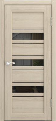 Дверь межкомнатная остекленная GP 13 Крем ширина 800 черное стекло