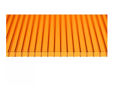 Сотовый поликарбонат Казанский  4мм 6000*2100мм (0,47) оранжевый