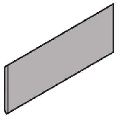 ZАА.532С Заглушка прямоугольная, симметричная, темно-серая