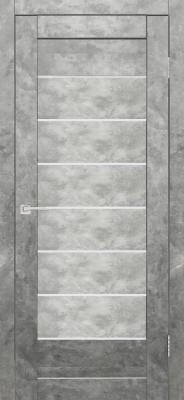Дверь межкомнатная остекленная NР 11 ПВХ Бетон светлый ширина 800мм
