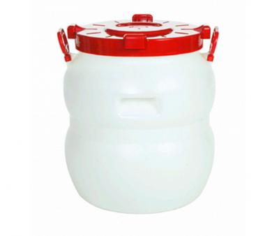 Бочка садовая пищевая 50л широкое горло d-330мм 43*43*50см, круглая, белая 23-15-2-12