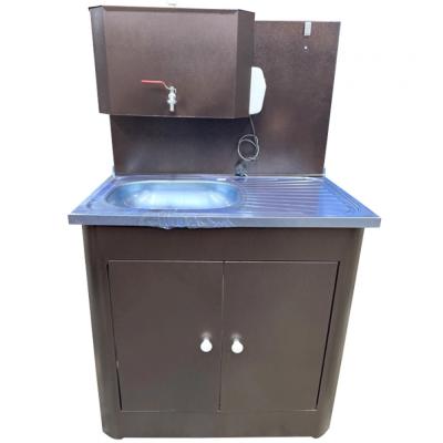 Рукомойник Дуэт 2-х дверный металл. 500*800 антич.медь (с ЭВН-20л + мойка НЕРЖ.+ кран металл.)