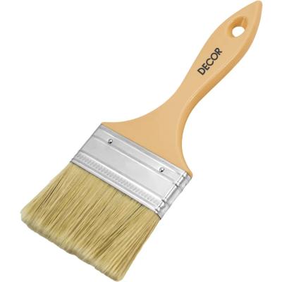 Кисть плоская Суббота 75х14мм светлая смеш.щетина, пласт.ручка