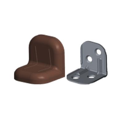 Уголок крепежный вишня светлая с пласт.крышкой 2 отверстия (Дуб Вотан)