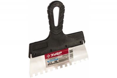 Шпатель ЗУБР Мастер фасадный нерж полотно 200мм зуб 4*4мм