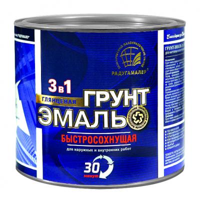 Грунт-Эмаль 3в1 по ржав.РадугаМалер синяя (1,9кг)