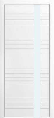 Дверь межкомнатная остекленная LP 14, Эмаль Белая, ширина 800мм, белое стекло