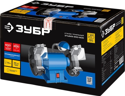 Индустриальный заточной станок ЗТШМЭ-200-600,  ЗУБР d200мм, 600Вт