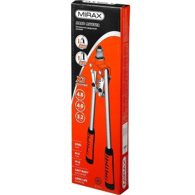 Заклепочник двуручный d:2,4, 3,2, 4,0, 4,8мм длина 420 мм