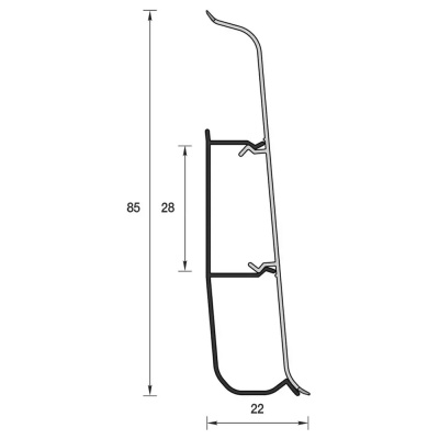 Плинтус напольный Деконика Каштан 85мм 2,2м - 351 (снят с производства, остаток)