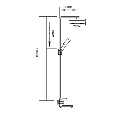 Душевая система ML2433 (смеситель40К с изл+лейка 1 поз.+душ.шланг+тропич.душ)