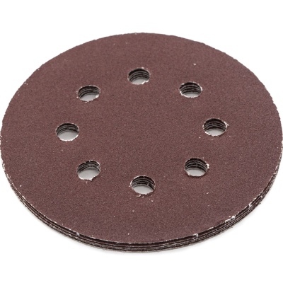 Круг абразивный на ворсовой основе, под липучку перфорированный, Р60, 125мм, 45-9-270