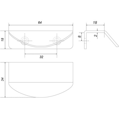 RТ007CP.1/32 Ручка мебельная BOYARD