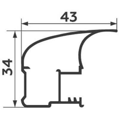 ПРЕМИАЛ Вертик проф L Премиал Черный браш 5,4м