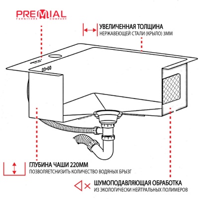 7844 Мойка CORBIE SATIN PRODIGY L