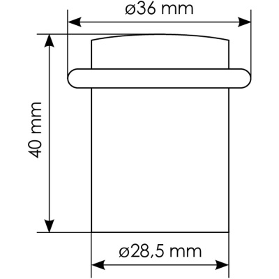 DS3 BL Дверной ограничитель, черный
