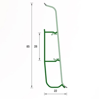 Плинтус напольный Деконика Дуб мокко 85мм 2,2м - 208  (снят с производства, остаток)