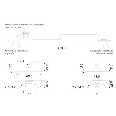 GL106GRPH/100/3 Газ лифт с амортизацией BOYARD