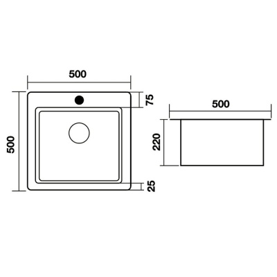 5050 Мойка Even silk graphit Premial без колландера