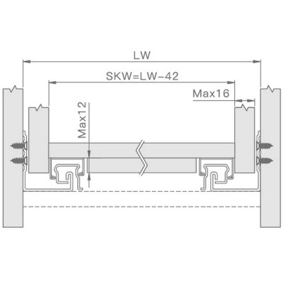 Направляющие шариковые скрытого монтажа PREMIAL MORENDO с доводчиком 550мм