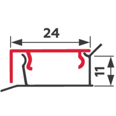 Плинтус для кухонных столешниц Квадро 3,05м белый глянец