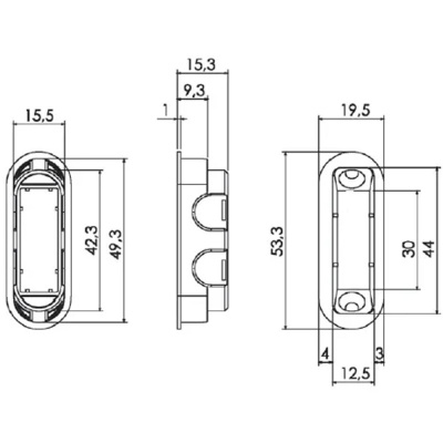 Защелка магнитная сантехническая, белый M 1895 W