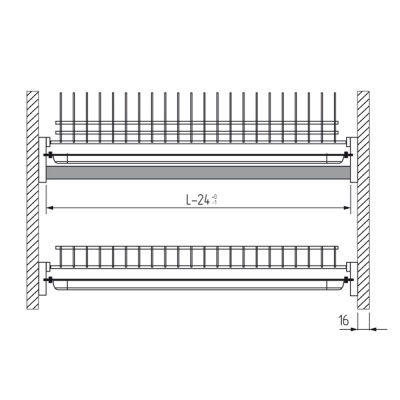 258 Посудосушитель вариант-3 900мм хром китай