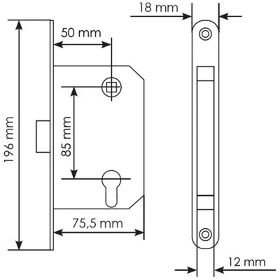 Защелка магнитная под цилиндр, белый никель RМ1885 SN