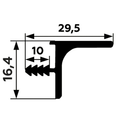 Профиль для кухонных баз Г LIMBO 6м черный муар