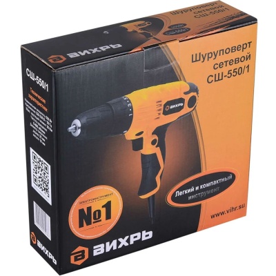 Шуруповёрт сетевой СШ-550/1 ВИХРЬ 72/16/2
