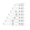 Направляющие шариковые SENZA Soft 45-550 (ДОВОДЧИК тип 2S, 15шт/уп)