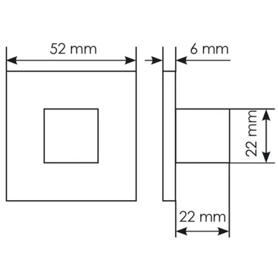 Завертка сантехническая на квадр. розетке MH-WC-S6 SC NEW