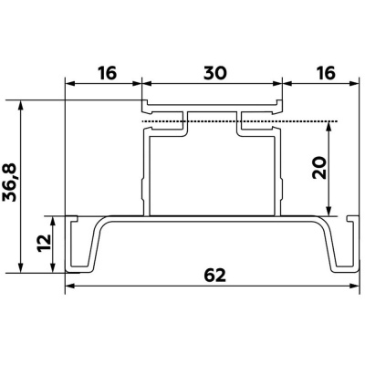Профиль вертикальный для кухонных баз С ARCH золото матовое 5,4м